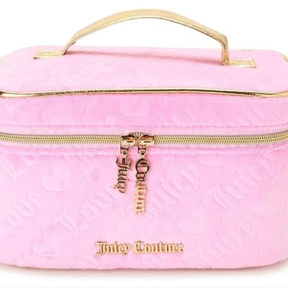 Juicy Couture Loe Juicy Velour Cosmetic Traincase - Picture 3 of 6